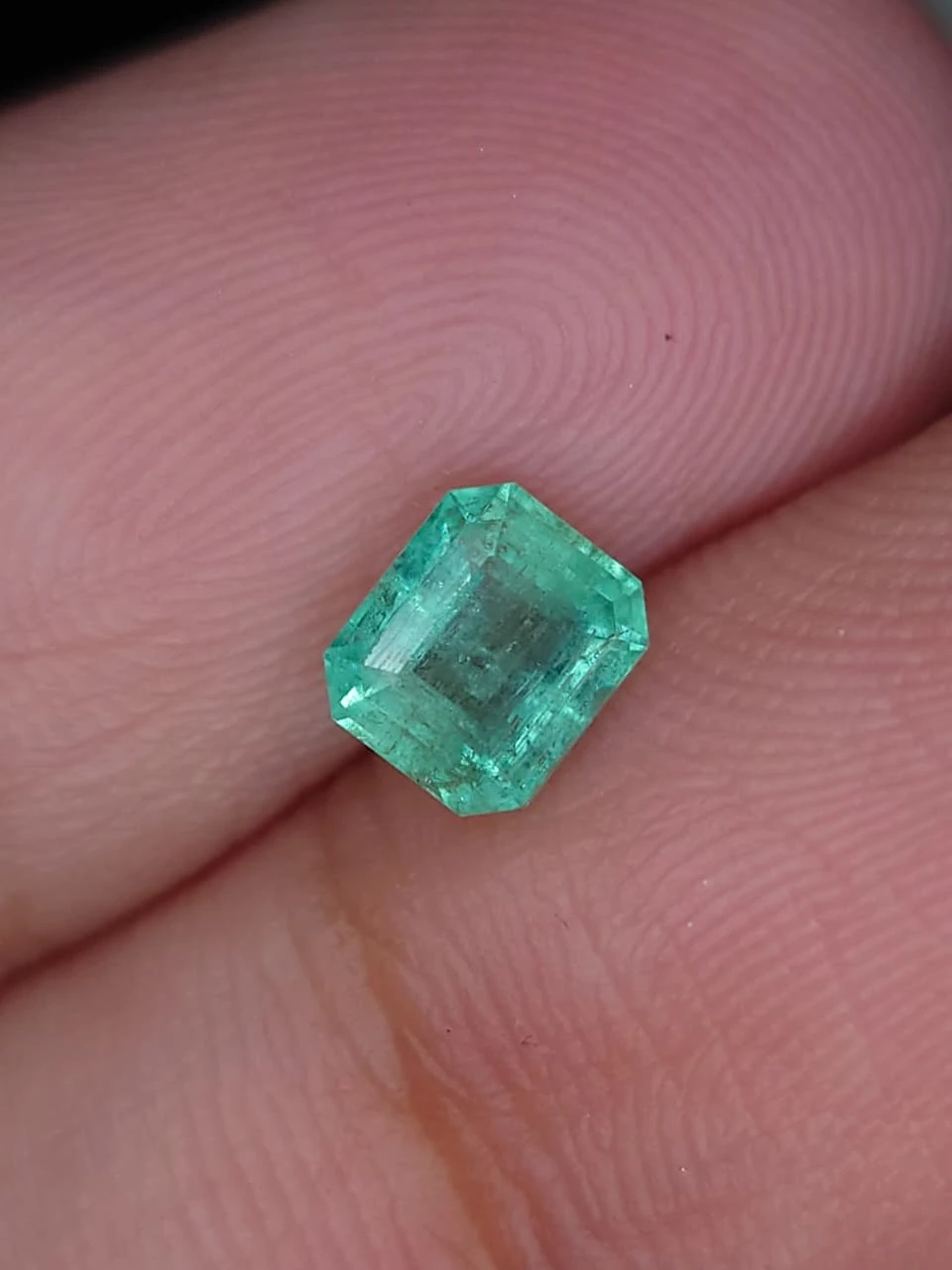 0.5ct Natural Octagon Faceted Panjsher Emerald from Afghanistan — view 3